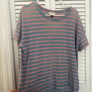 Universal Thread Blue and Red Striped Shirt - L